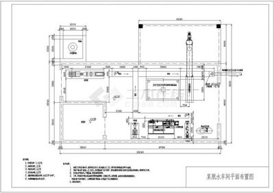 【平面布置图纸】某地脱水车间工艺给排水平面布置图纸_土木在线